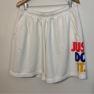 Nike Mens JDI Fleece Sportswear Shorts Sz XL White RN56323 CA05553